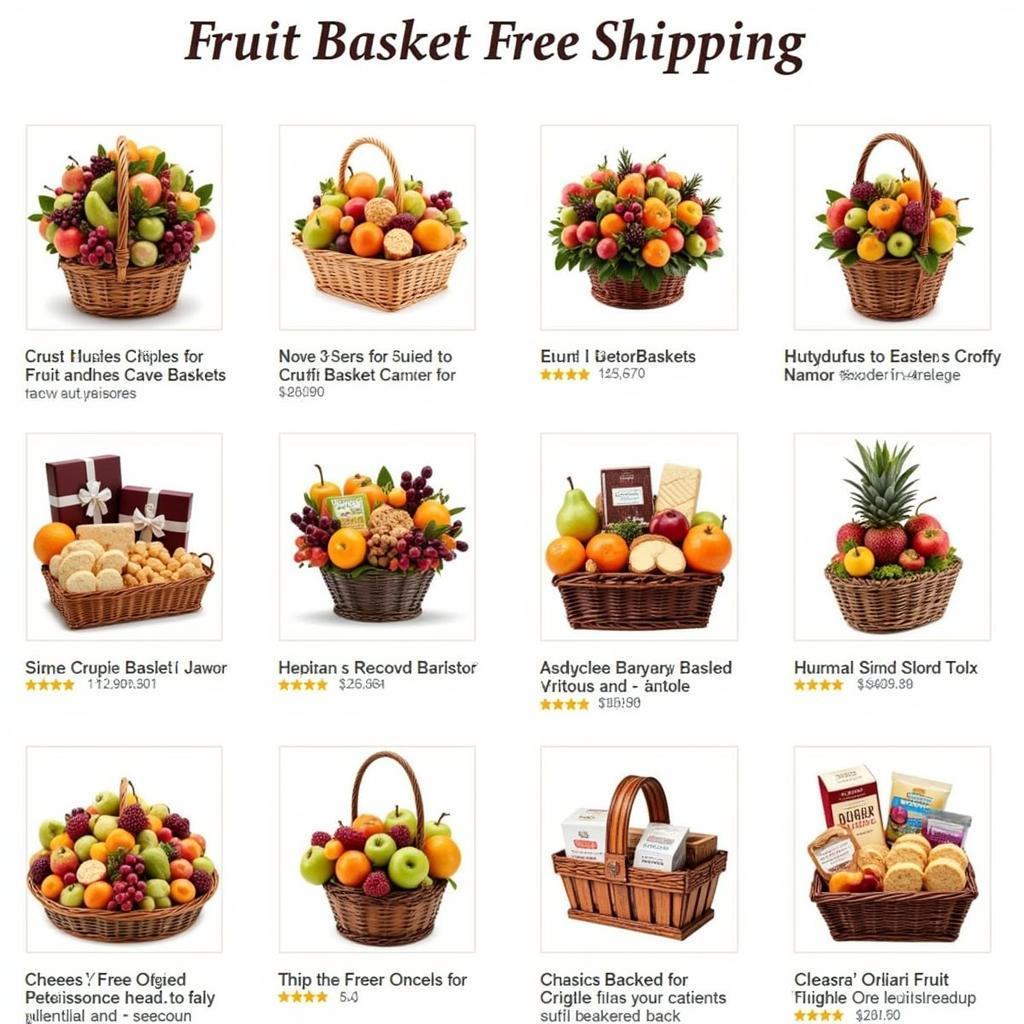 Various Free Shipping Fruit Basket Options