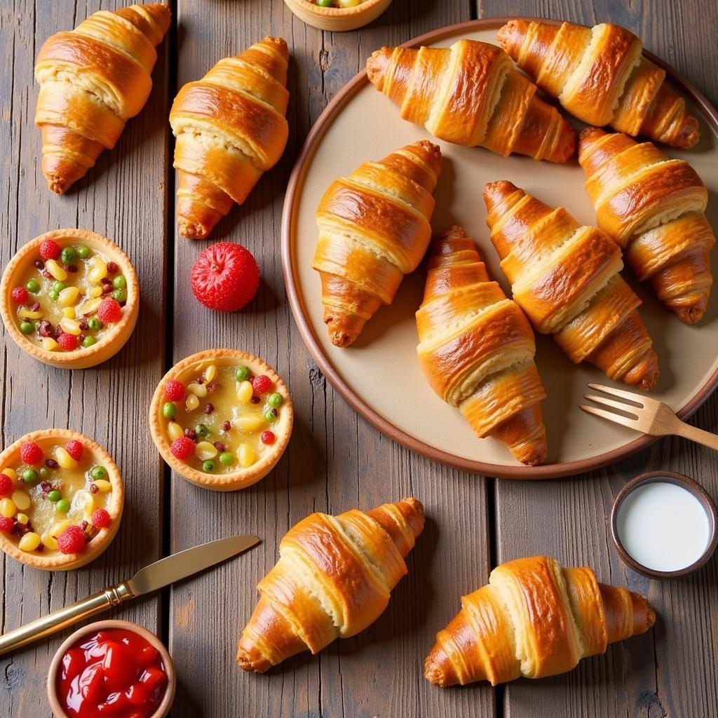 An assortment of pastries made with Ta'amti gluten-free puff pastry