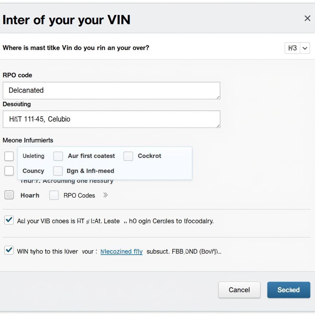 Example of a VIN Decoder Website