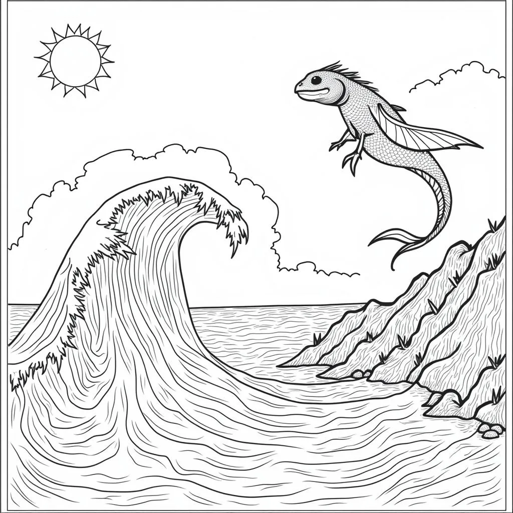 Coloring Pages Inspired by the Element of Water