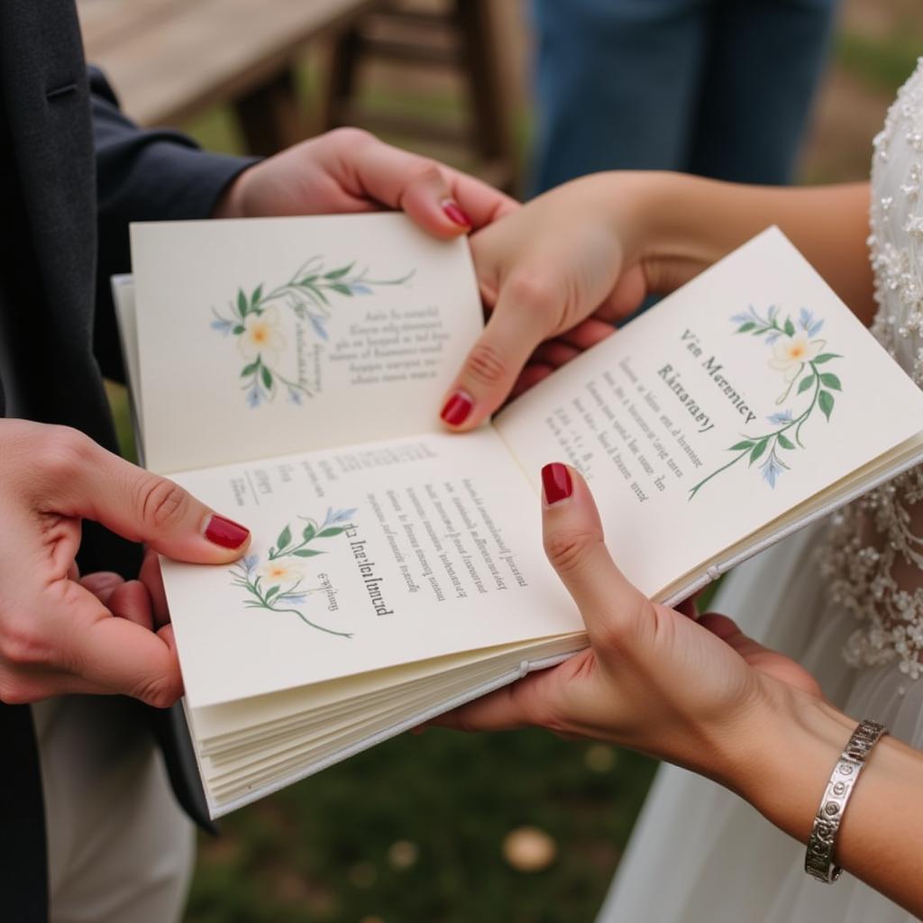 Wedding Ceremony with Vow Books