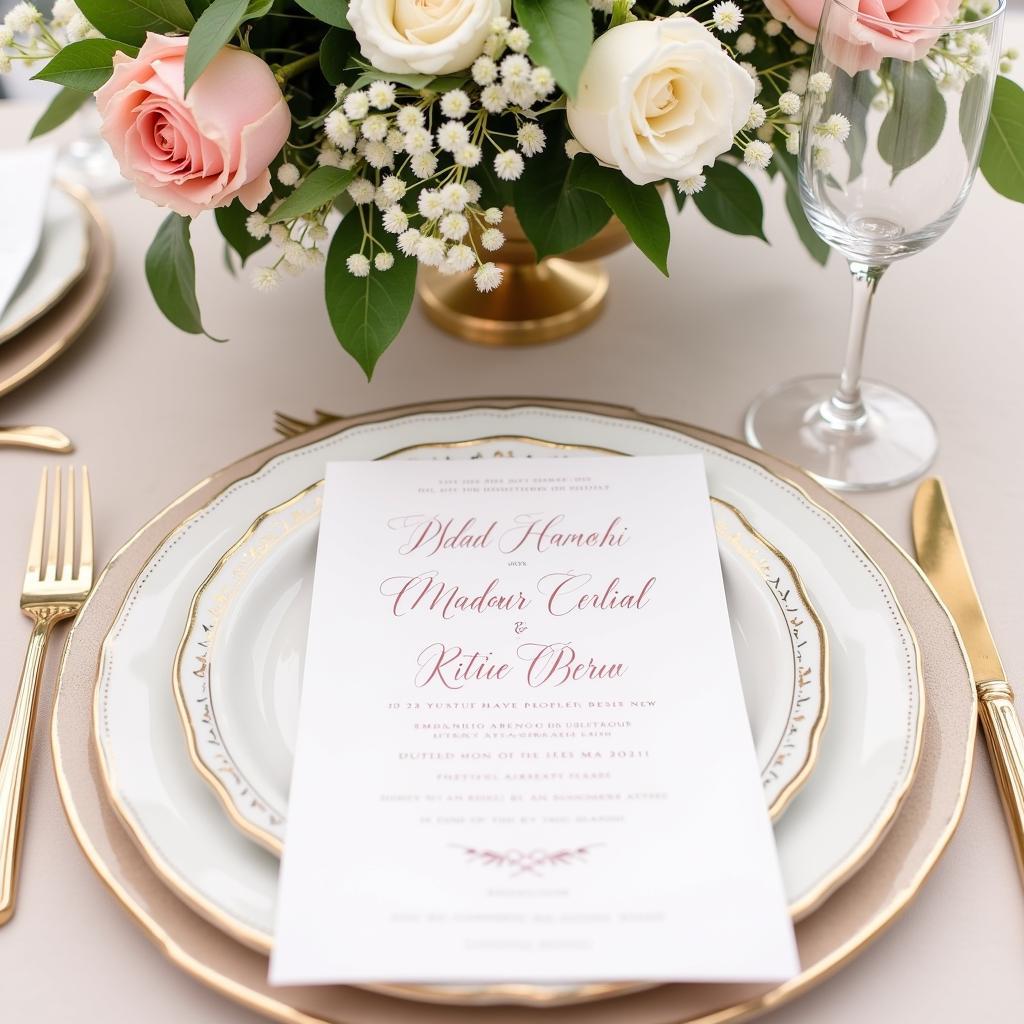 Wedding Details Featuring a Blush and Gold Color Scheme