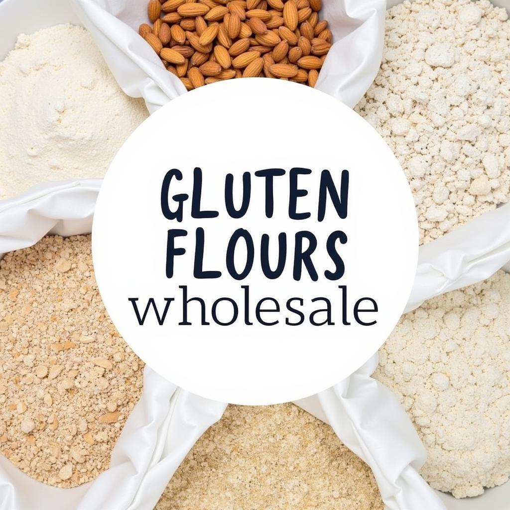 Different types of gluten-free flour in bulk bags