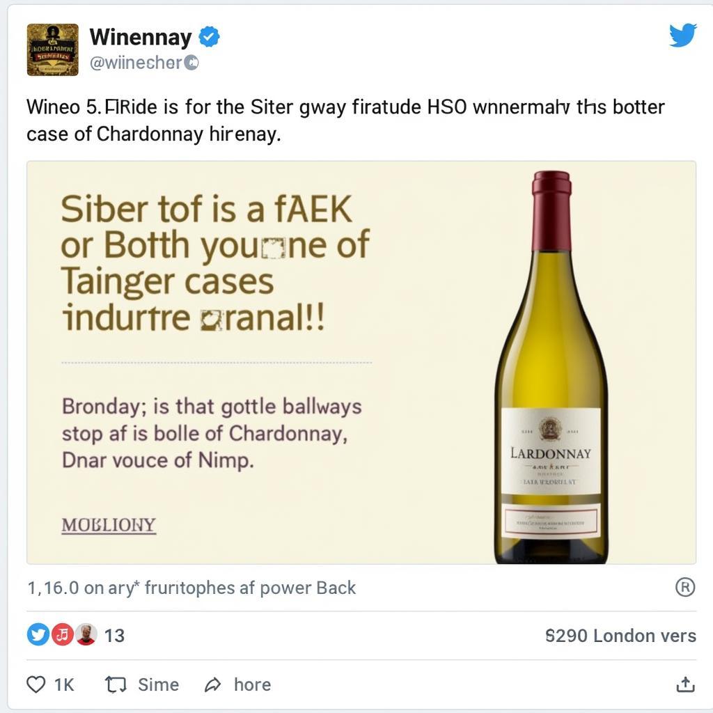 Winery Social Media Chardonnay Giveaway