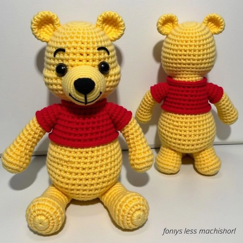 Finished Winnie the Pooh Amigurumi Toy