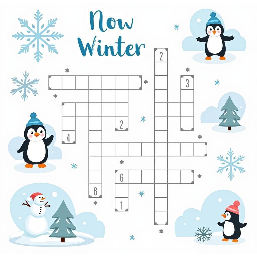 Winter Crossword Puzzle for Kids