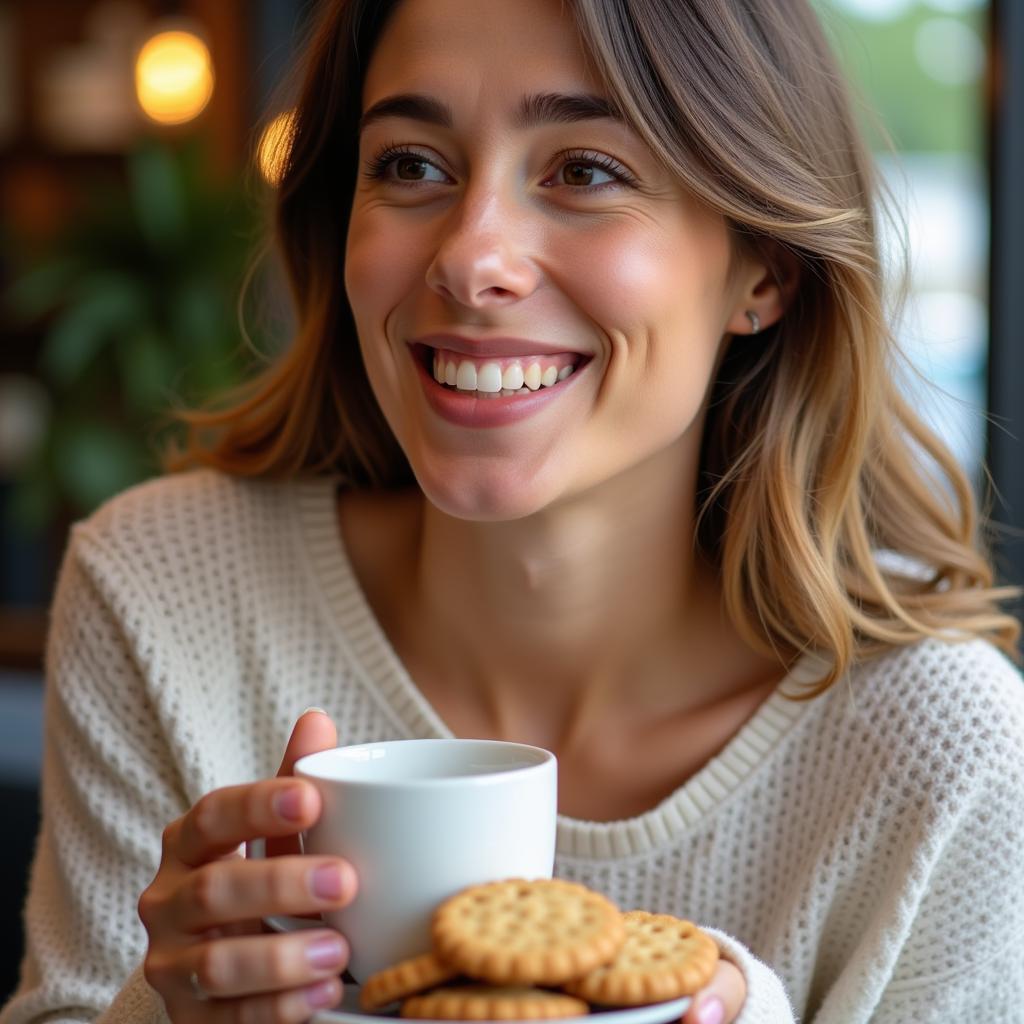 Woman Enjoying Gluten Free Belvita