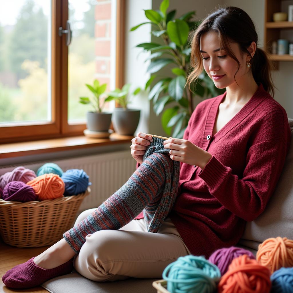 Knitting Socks with Wool-Free Yarn