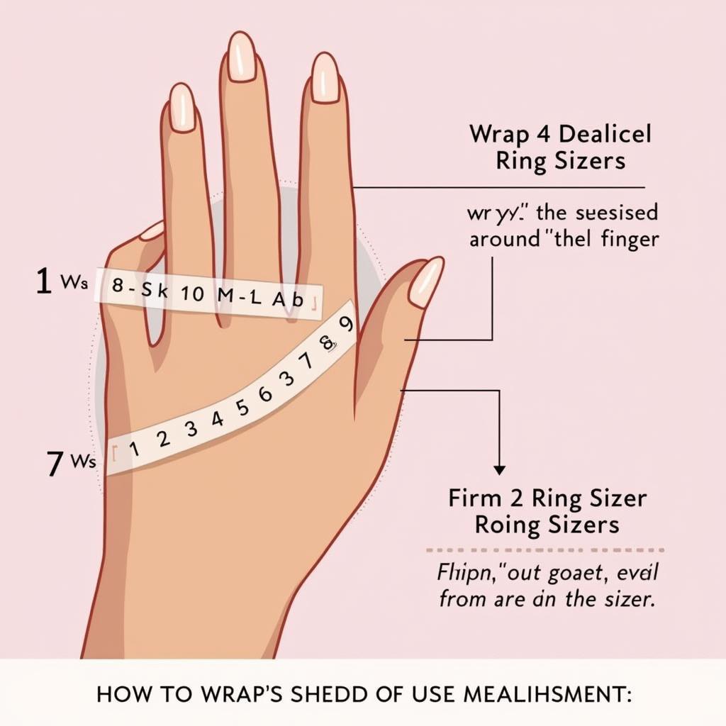 Woman Using a Printable Ring Sizer