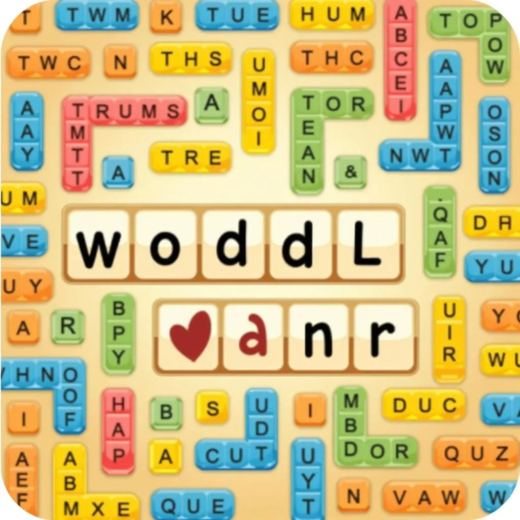 Wordle Game with Colored Tiles