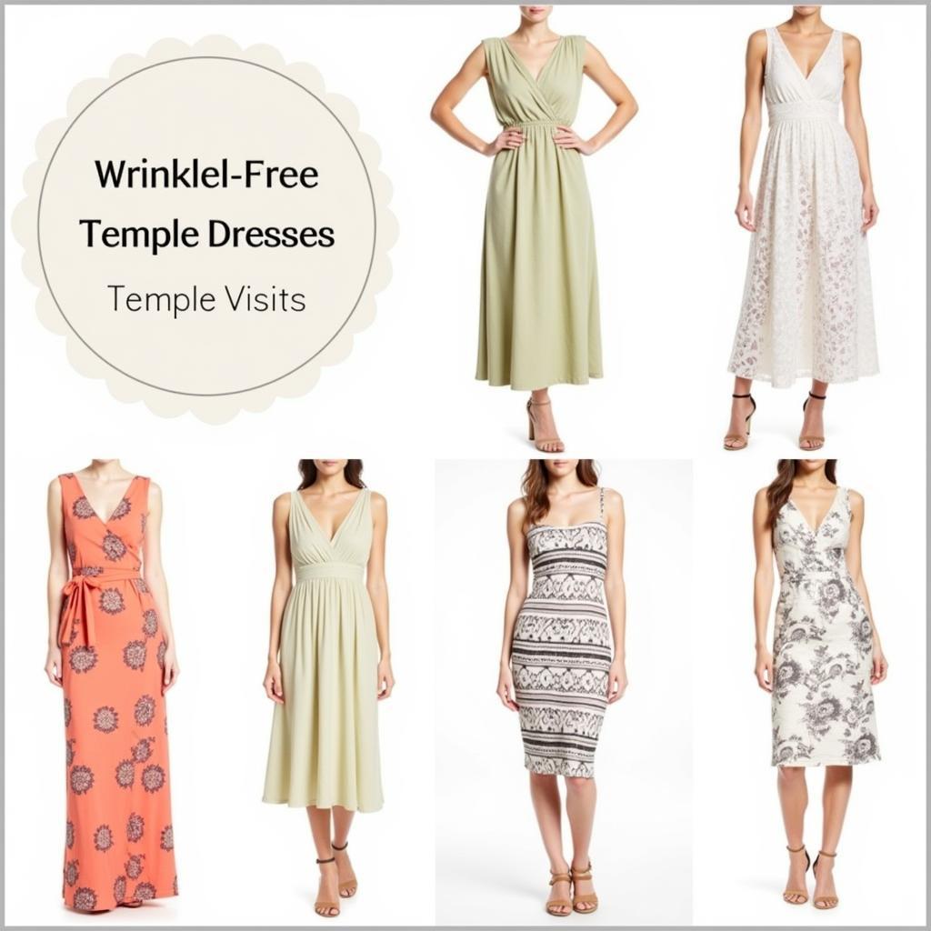 Various Styles of Wrinkle Free Temple Dresses