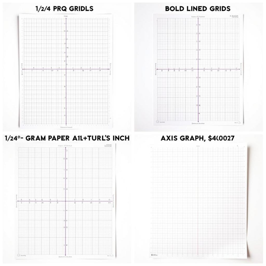 Different Types of 1/2 Inch Graph Paper