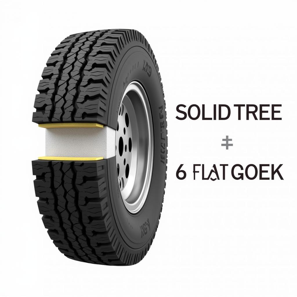 13x6 5 6 Flat Free Tire Construction