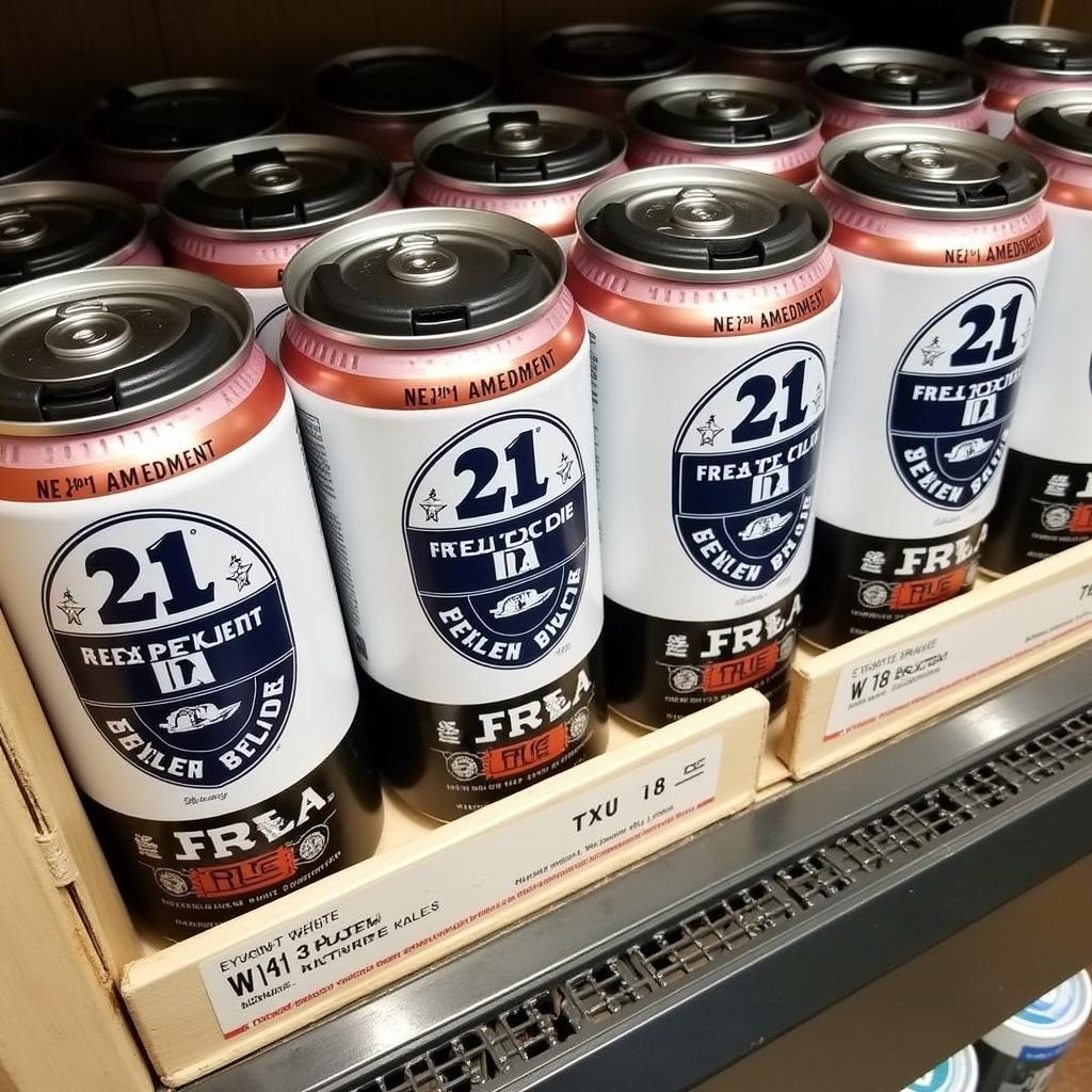 Cans of 21st Amendment Free or Die IPA