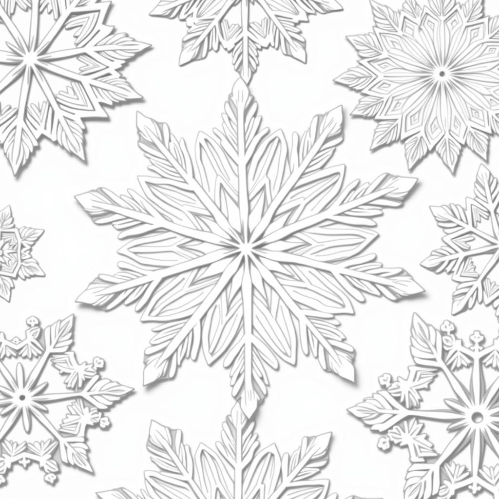 Intricate 3D Snowflake SVG Designs