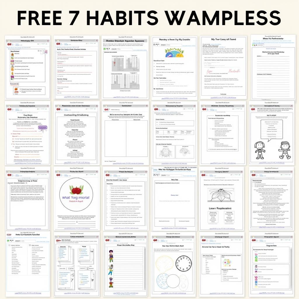 Free 7 Habits Worksheets Examples