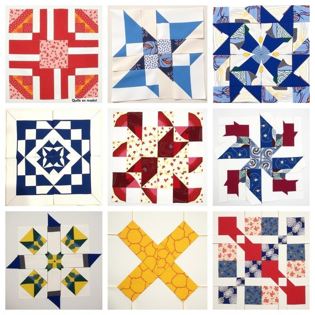 Variety of 8-inch quilt block designs