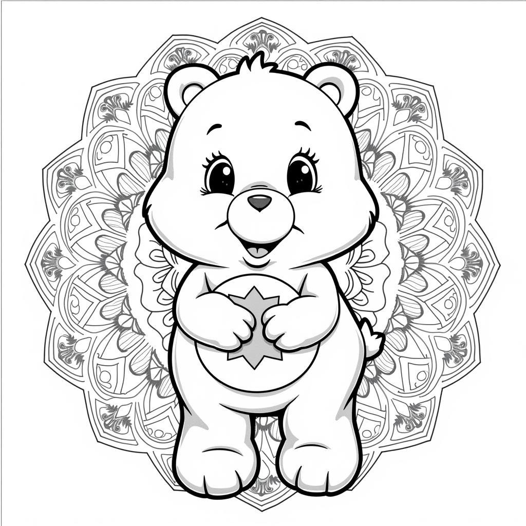 Advanced Care Bears Coloring Pages for Adults