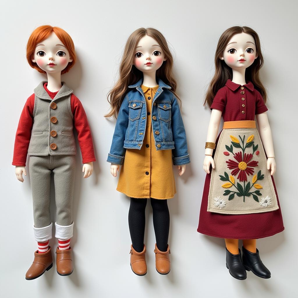 Examples of Advanced Felt Doll Techniques