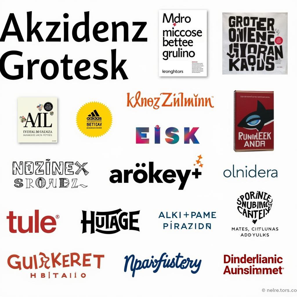 Akzidenz Grotesk Design Examples in Different Contexts