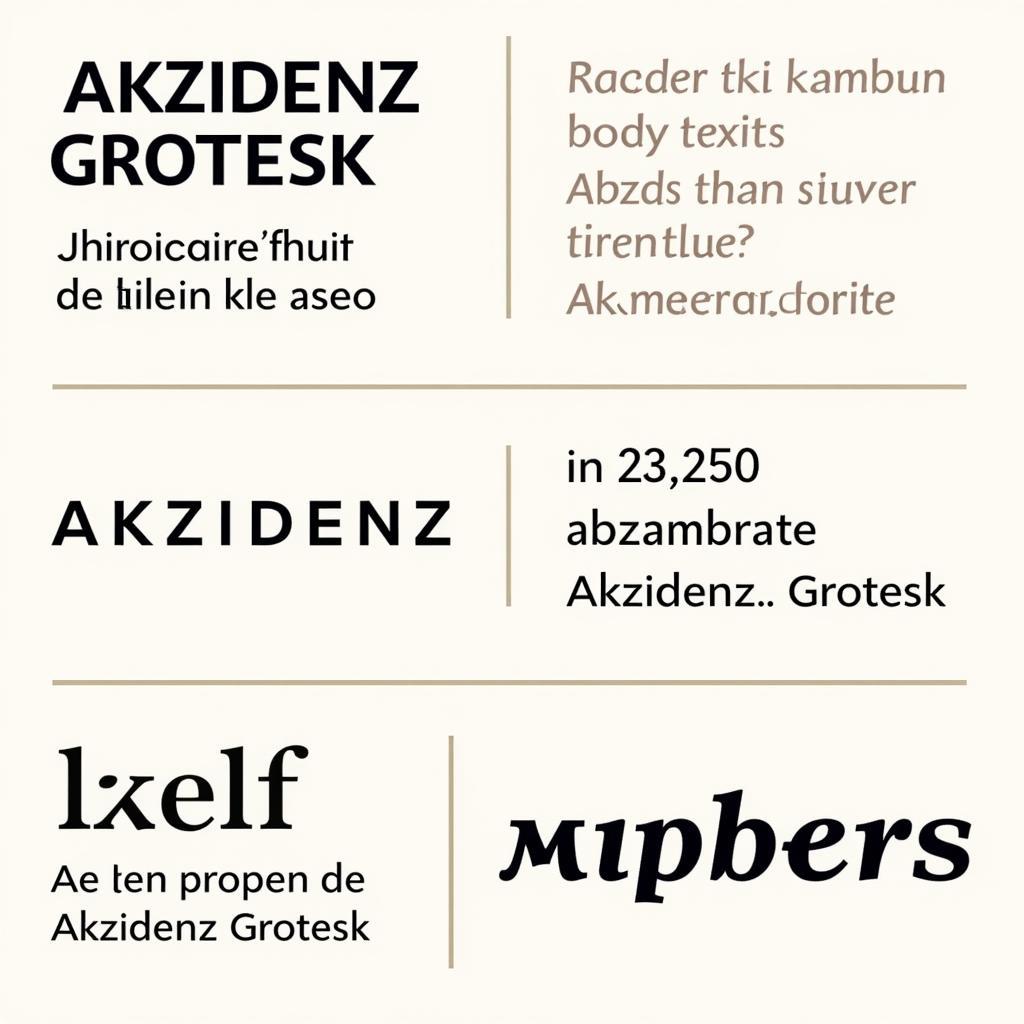 Akzidenz Grotesk Font Example