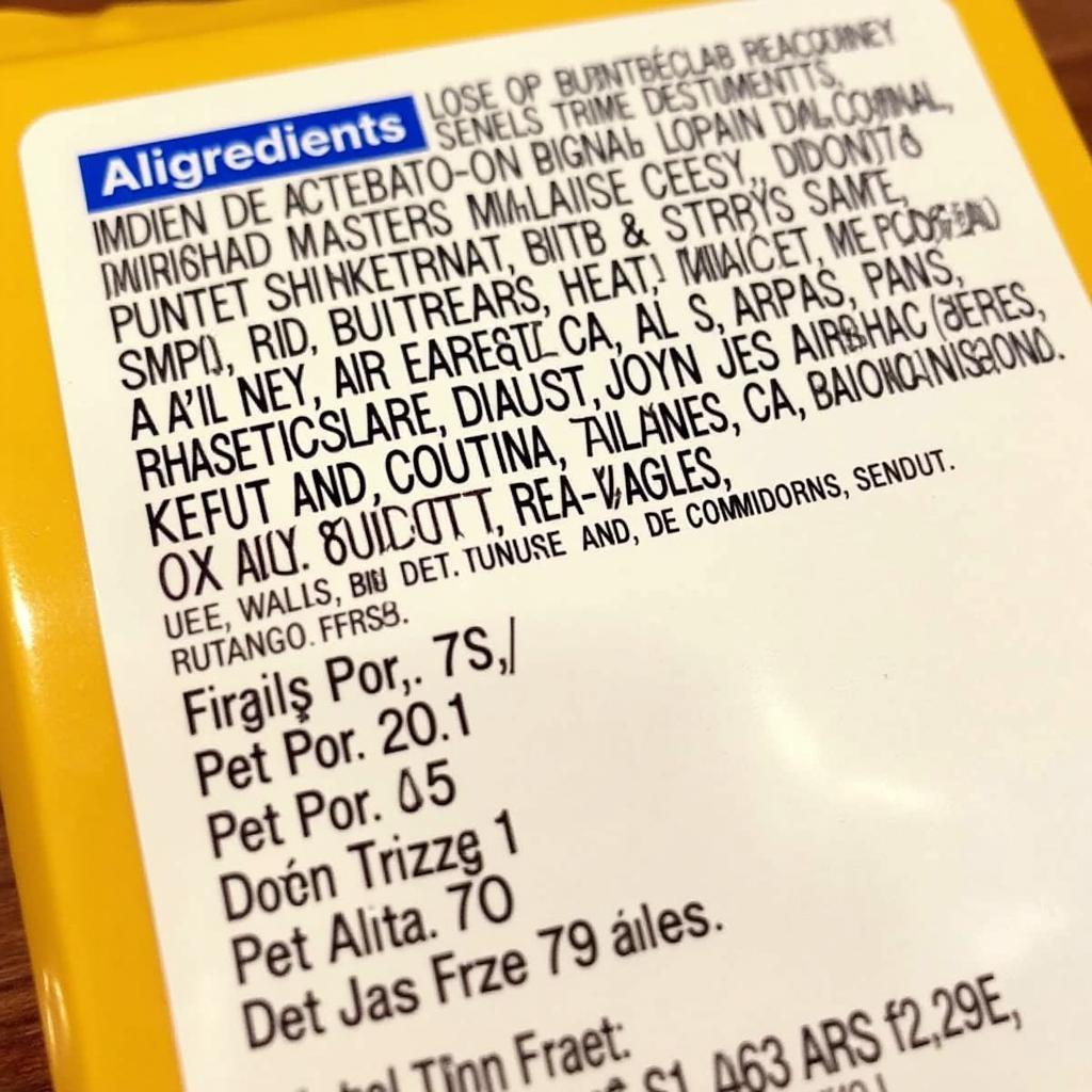 Alouette Cheese Ingredients Label