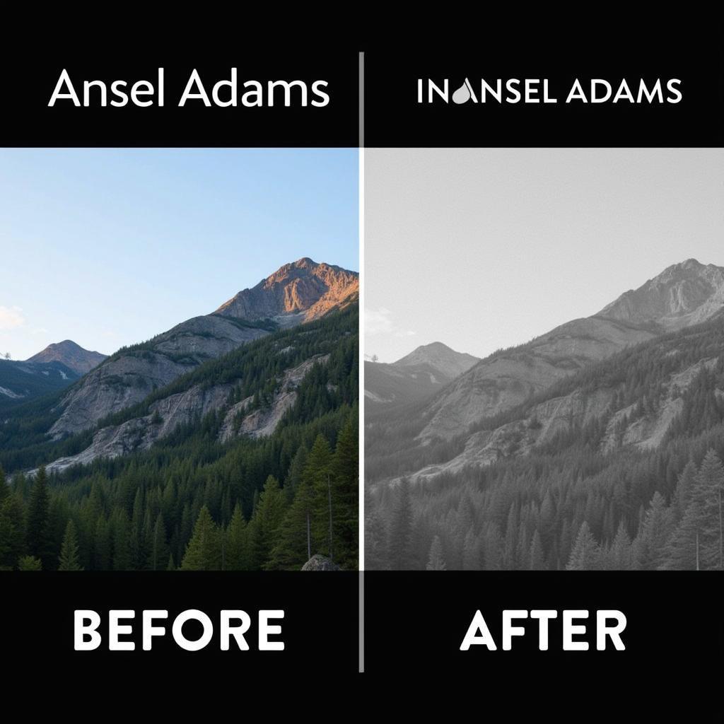 Applying Ansel Adams Style Preset to Landscape Photo