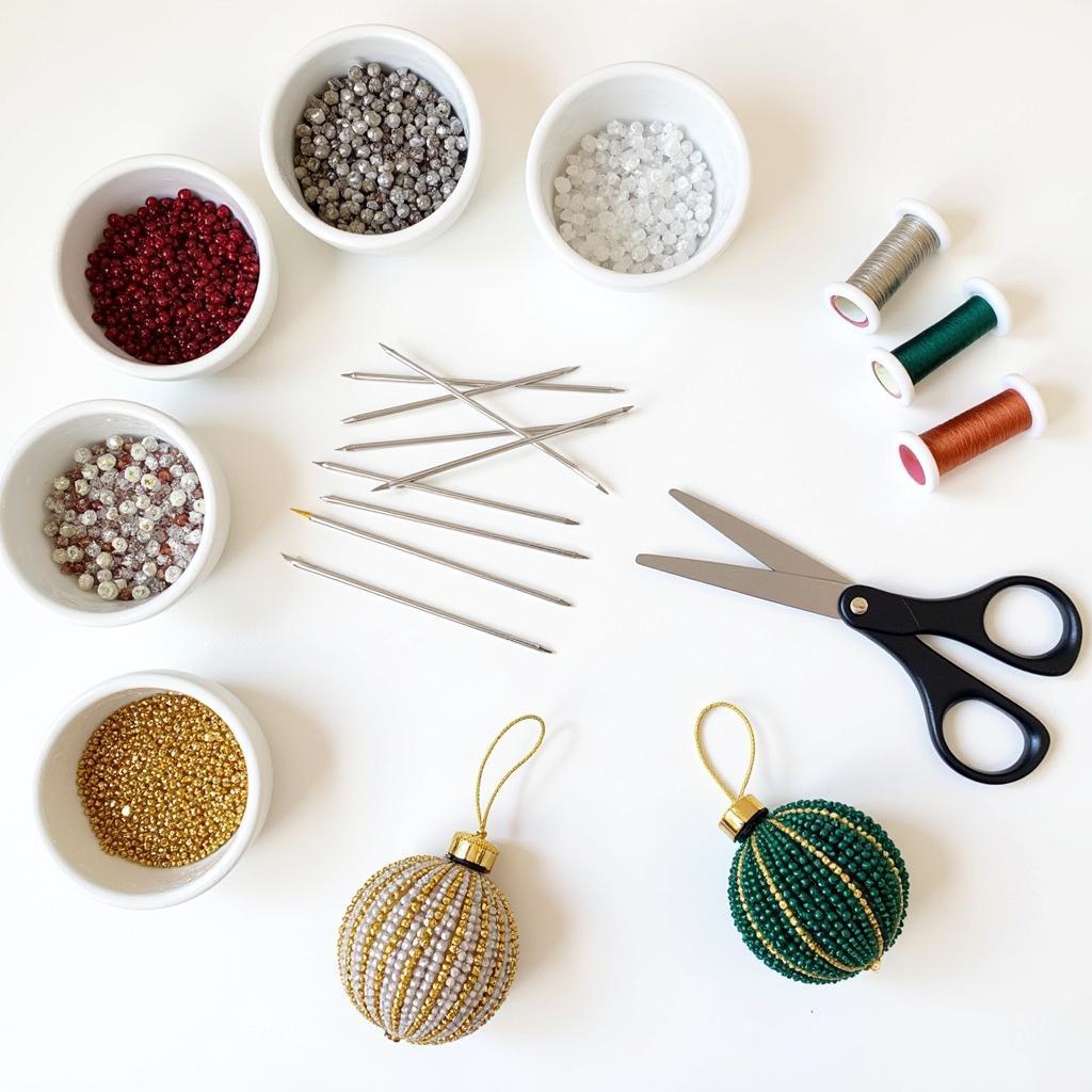 Essential Beading Materials for Christmas Ornaments