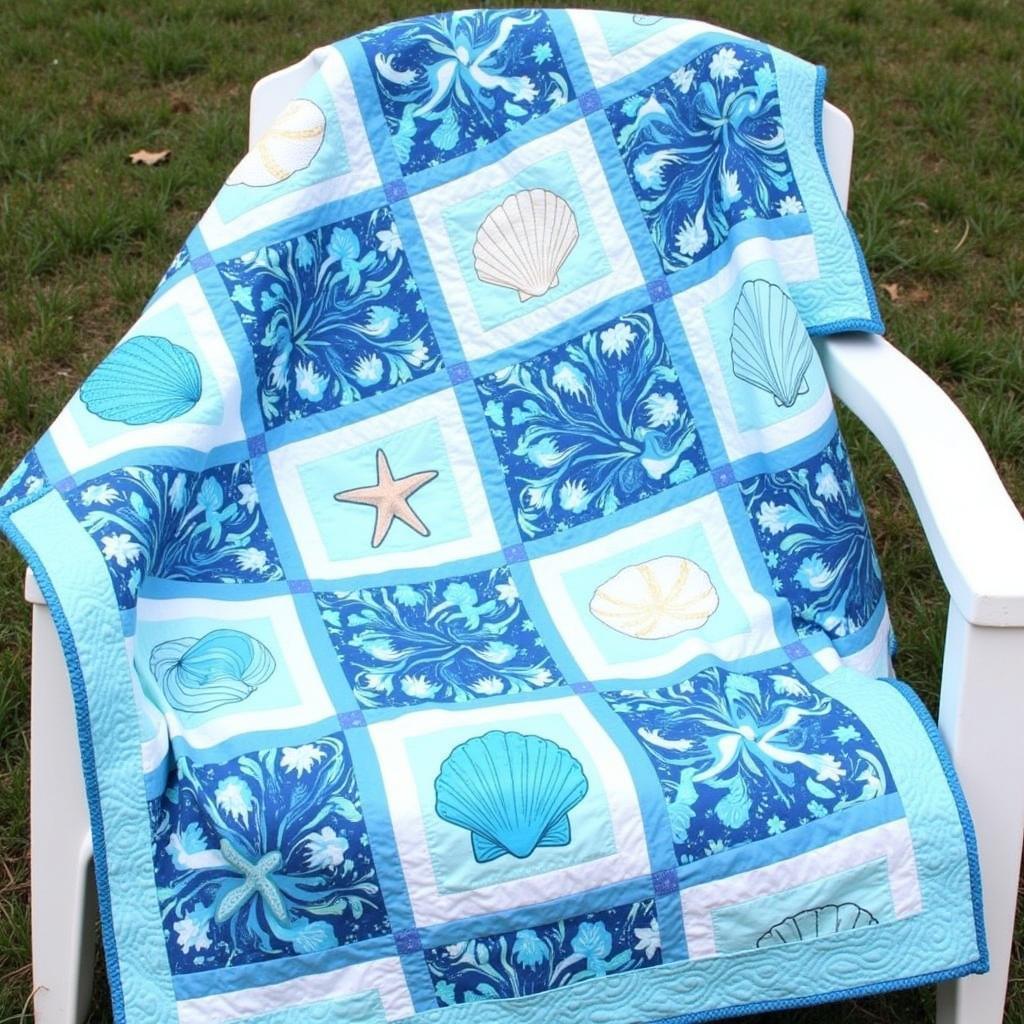 Beginner-Friendly Beach Quilt with Square Pattern