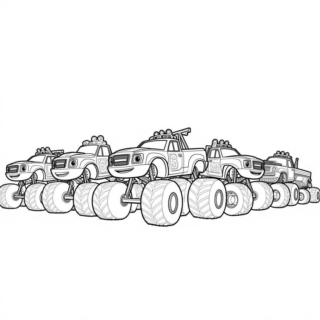 Blaze and the Monster Machines Coloring Sheet