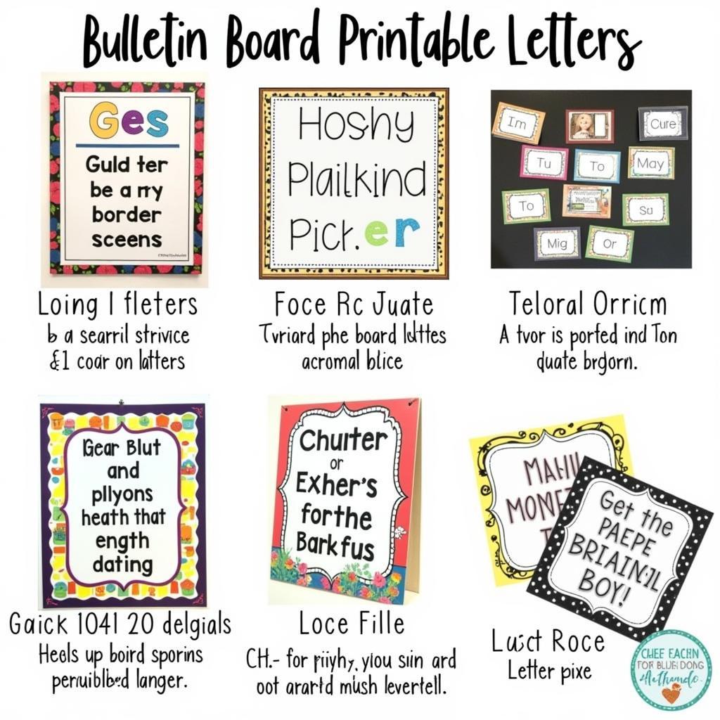 Creative Bulletin Board Display Ideas using Printable Letters