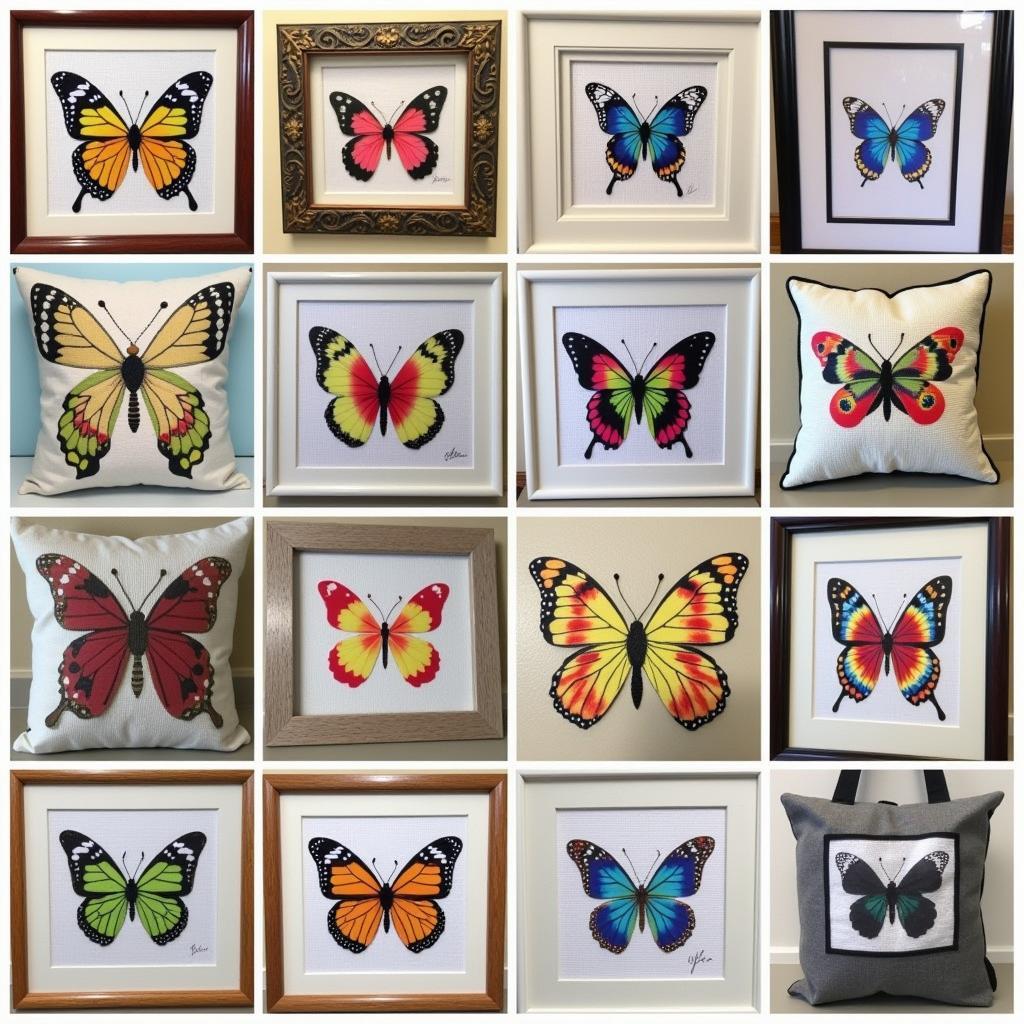 Showcase of Finished Butterfly Cross Stitch Projects