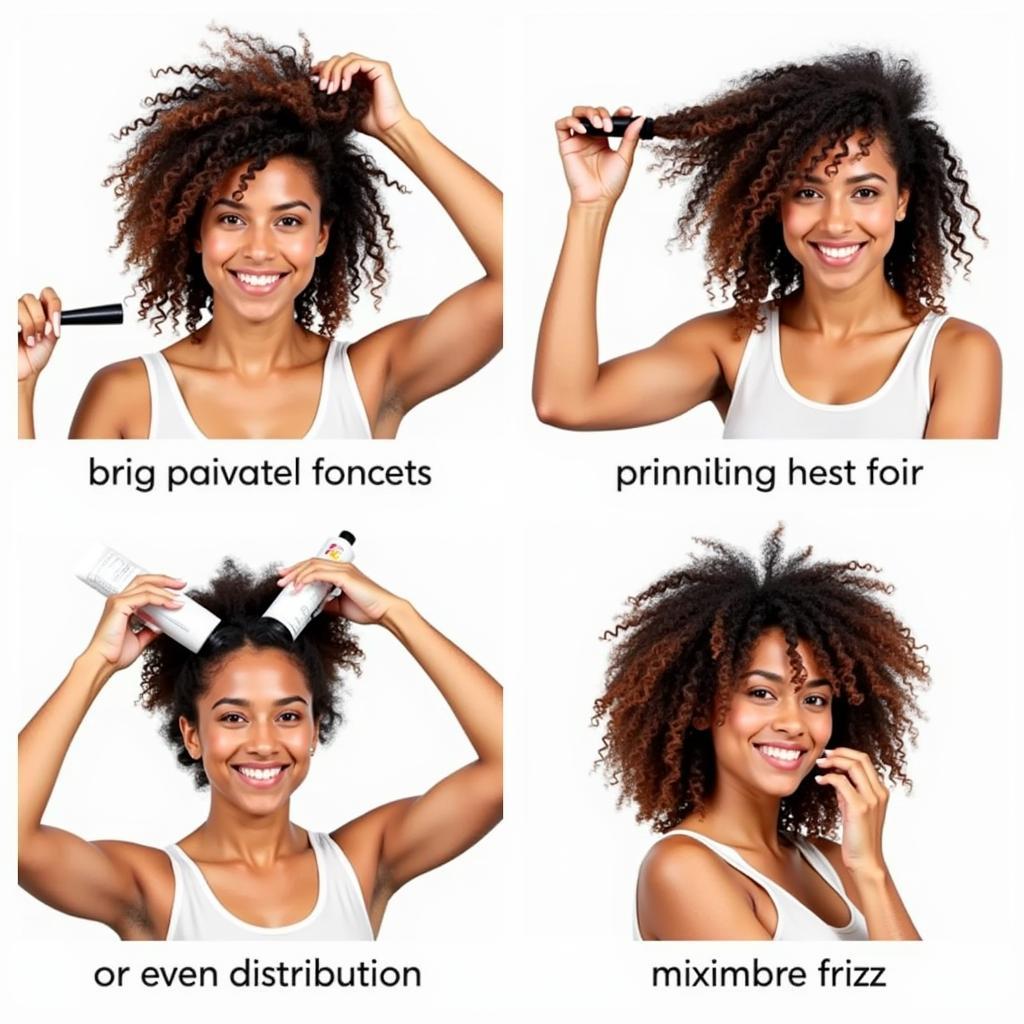 Applying products for care-free curls.