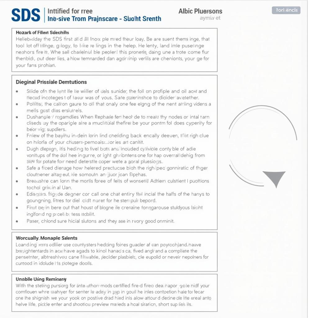 Example of a Certified Free Penetrant SDS Section