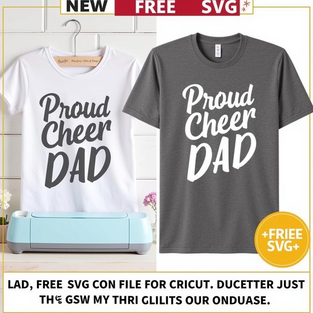 Cheer Dad SVG Free Design on a T-shirt