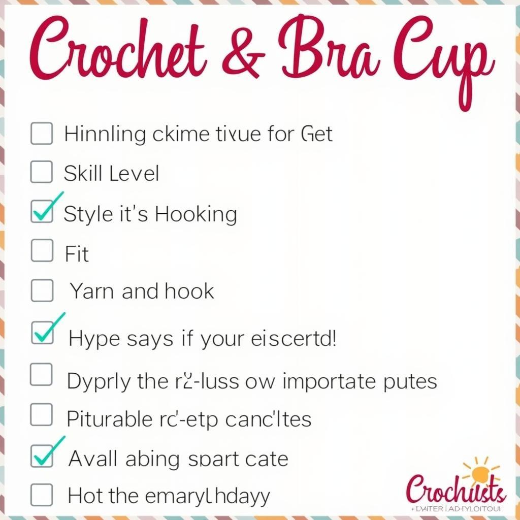 Factors to Consider When Choosing a Crochet Bra Cup Pattern