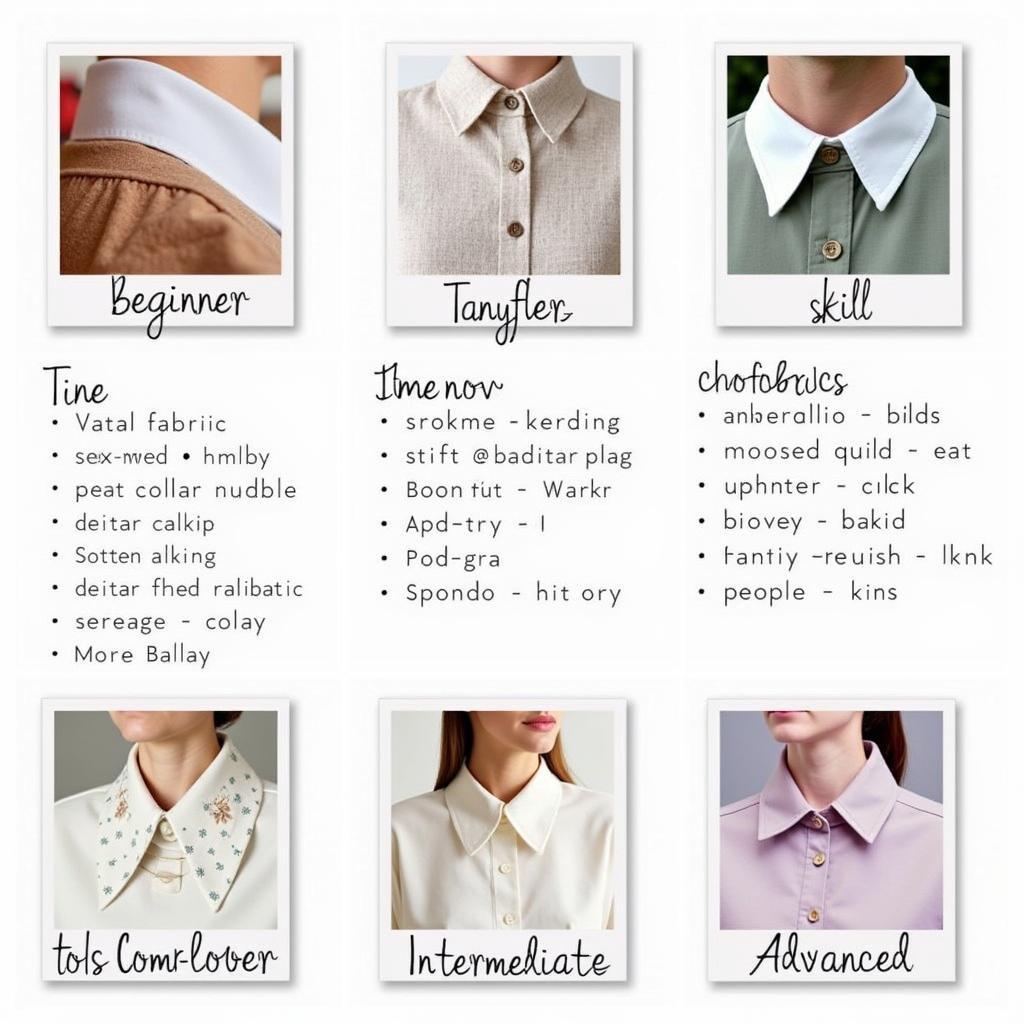 Selecting the Appropriate Collar Pattern based on Skill Level and Fabric