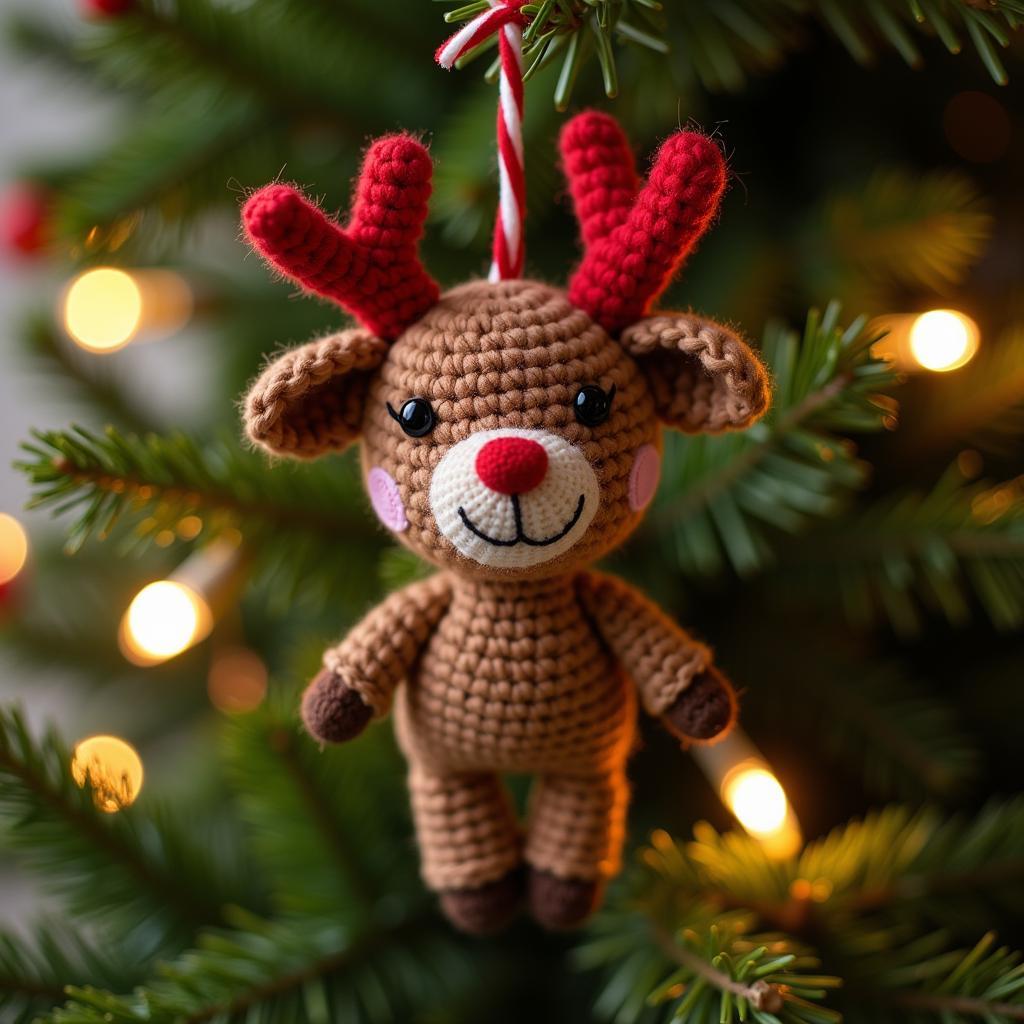 Free Christmas Amigurumi Reindeer Ornament Pattern