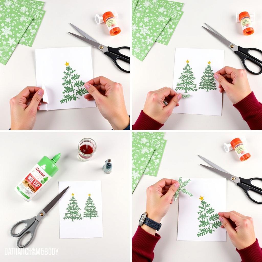 Creating Christmas Cards with Ephemera