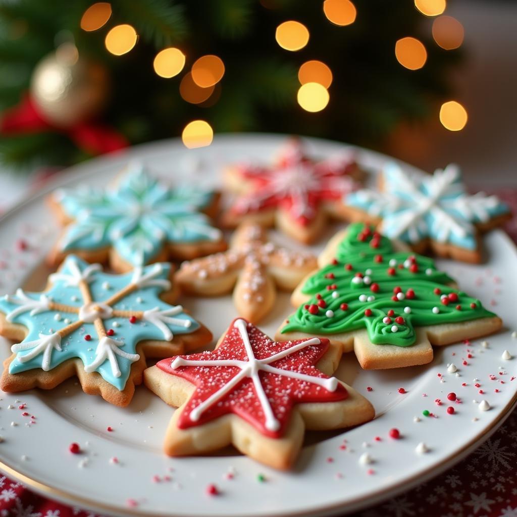 Decorated Christmas Cookies using Free SVGs