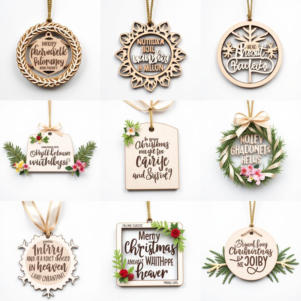 Examples of Finished Christmas in Heaven Ornaments