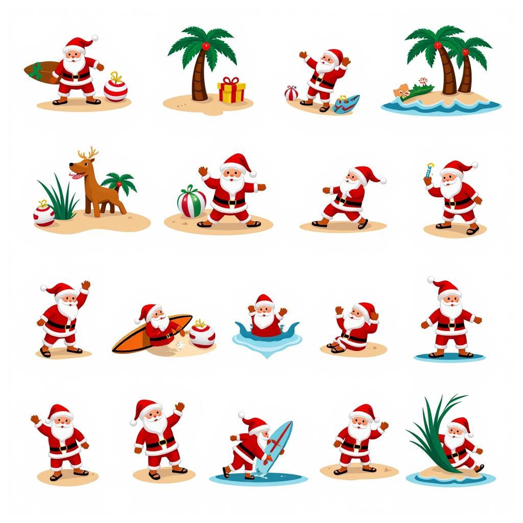 Christmas in July Santa Flip-Flops SVG Design