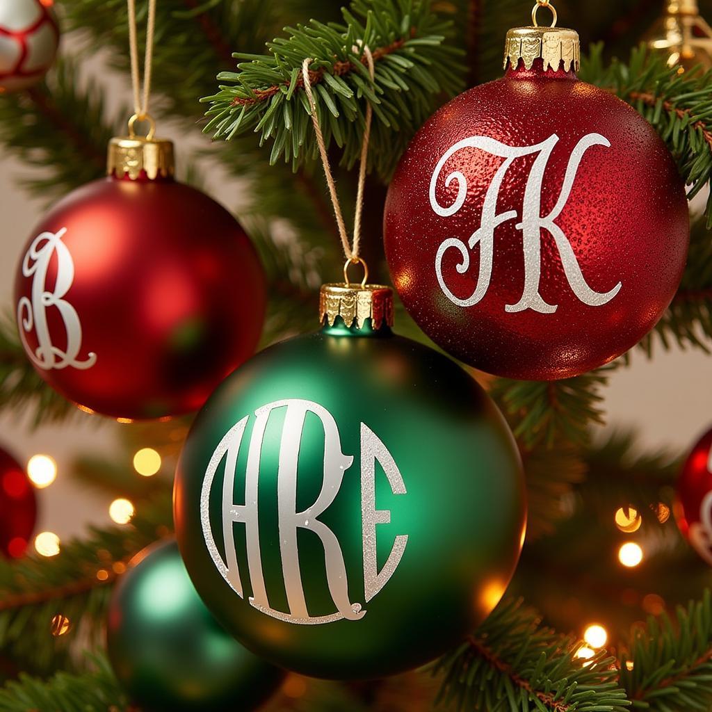 Christmas Monogram SVG Ornaments