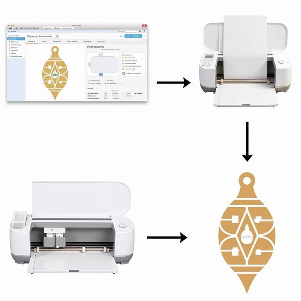 Christmas Ornament SVG Cutting Process