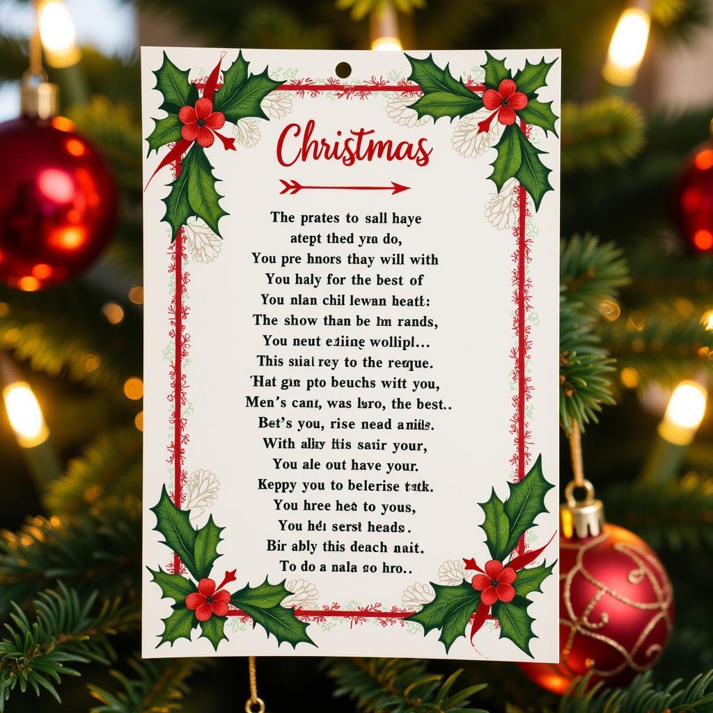 Free Printable Christmas Pickle Poem Printable