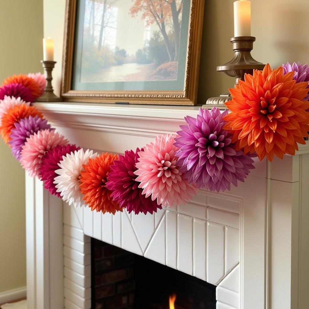 Beautiful Chrysanthemum Garland for Autumn Decoration