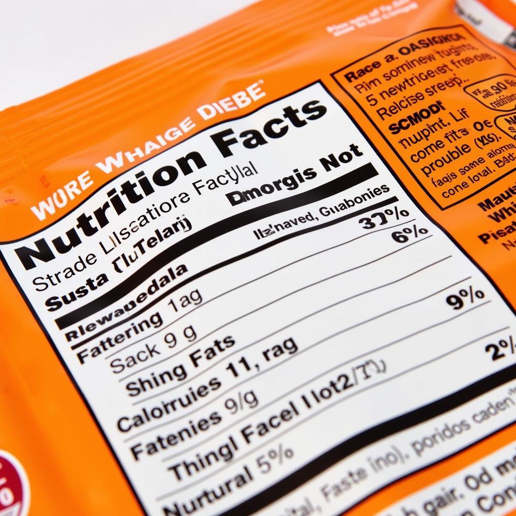 Chuckles Fat Free Candy Nutrition Facts Label