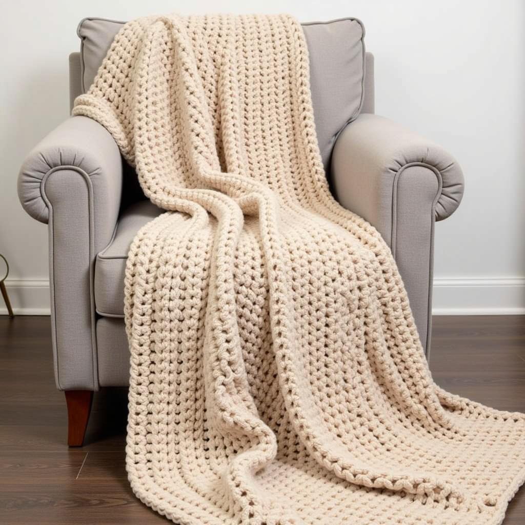 Cozy Chunky Crochet Blanket Free Pattern