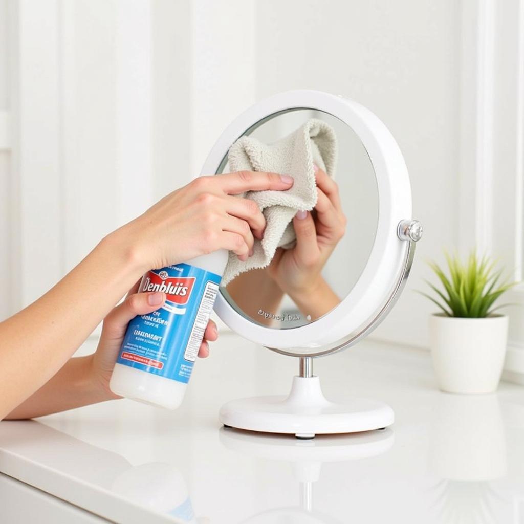 Cleaning a Free Standing Makeup Mirror