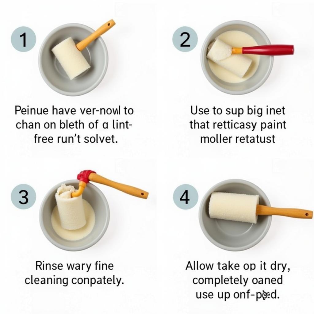 Cleaning a Lint-Free Paint Roller